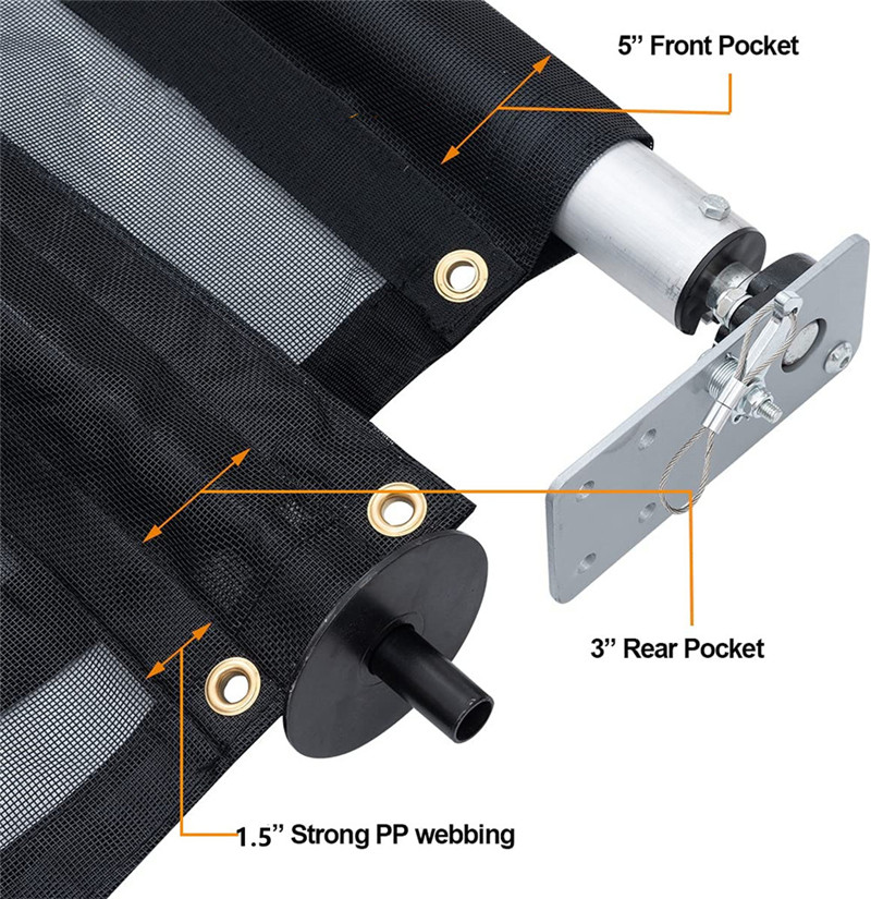 Dump Trailer Tarp Mesh with Grommets_05